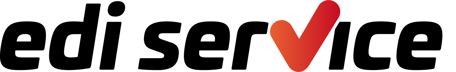 EDI Service Logo mit rotem Häkchen